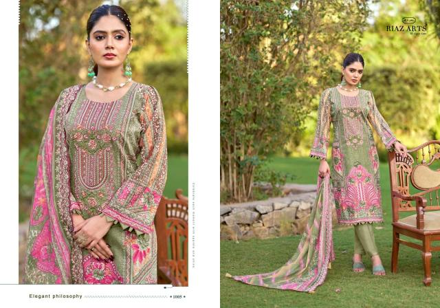 Riaz arts bin saeed farmaish 2 brand cotton dress materials wholesale